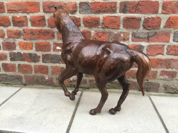 Sculpture Cheval Recouverte De Cuir, Circa 1970/1980