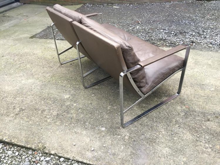 Preben Fabricius & Jørgen Kastholm, 2-Sitzer-Sofa Aus Leder Edition Walter Knoll