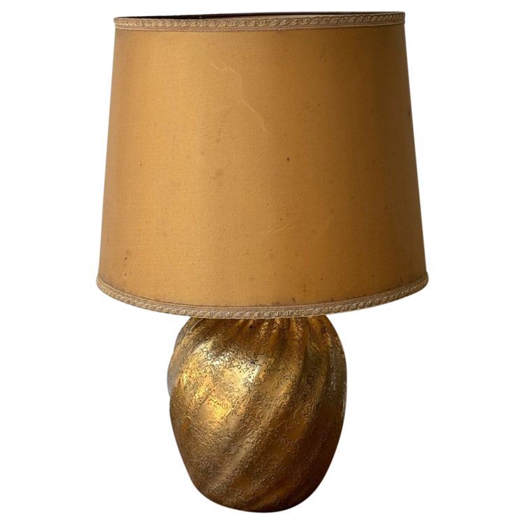 Murano lamp Venice 1960 gold inclusion arrow signature