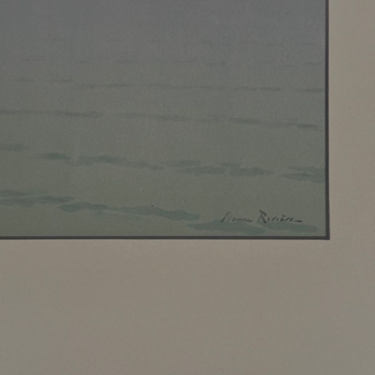 Lithograph by Henri Rivière Le Beau Pays de Bretagne - Brume en Mer
