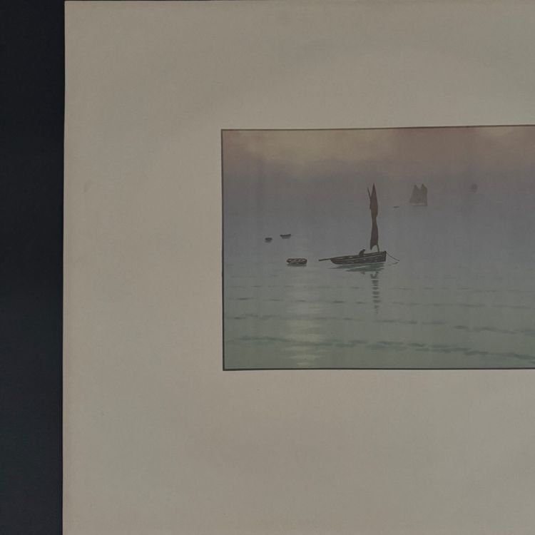 Lithograph by Henri Rivière Le Beau Pays de Bretagne - Brume en Mer