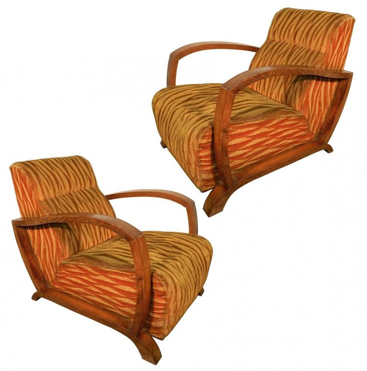 Pair of Art Deco armchairs, circa 1930