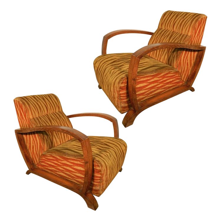 Pair of Art Deco armchairs, circa 1930