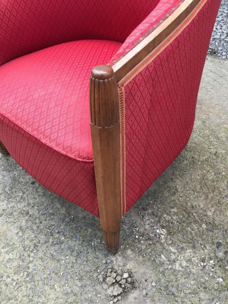 Joubert Et Petit (Arredamento d'interni moderno) Coppia di poltrone in mogano, periodo Art Déco,