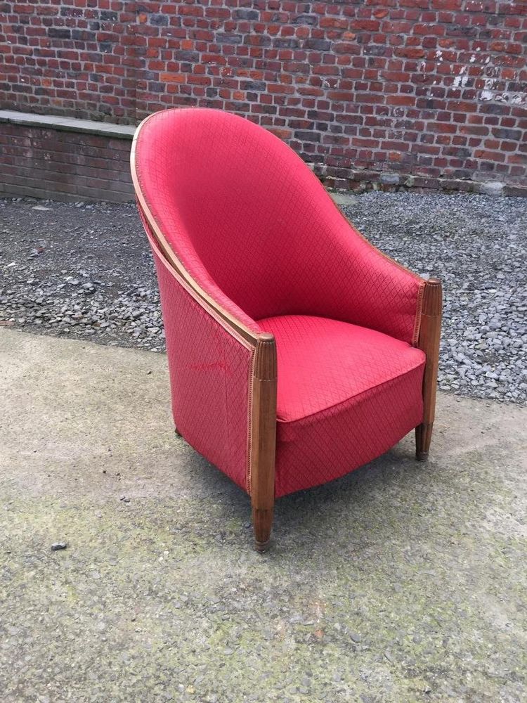 Joubert Et Petit (Arredamento d'interni moderno) Coppia di poltrone in mogano, periodo Art Déco,