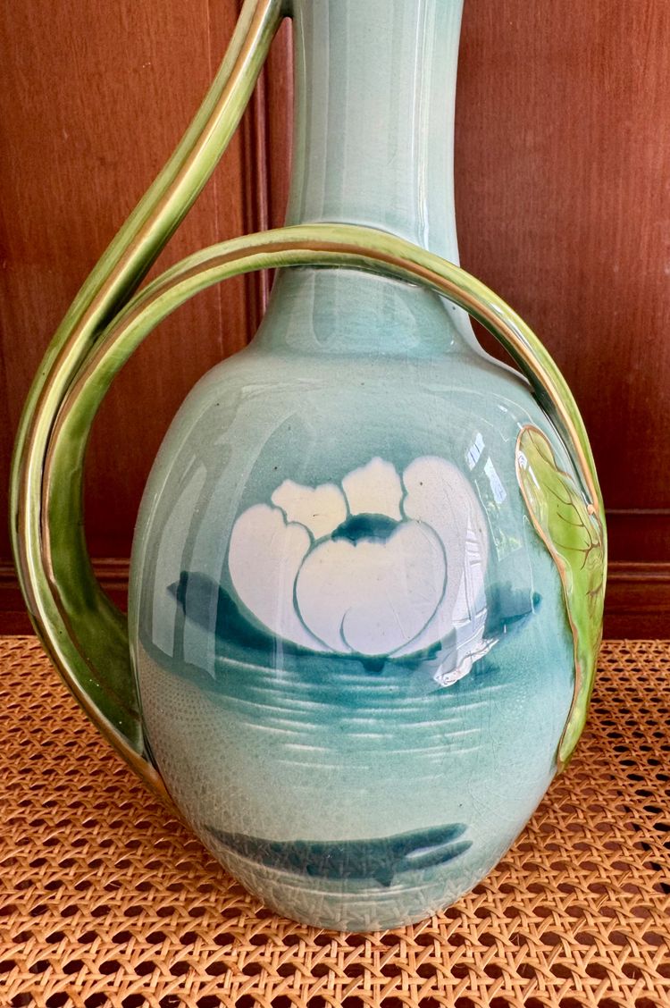 Pair of Art Nouveau Luneville Keller Guerin Vases