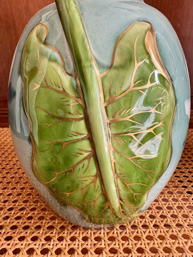 Pair of Art Nouveau Luneville Keller Guerin Vases