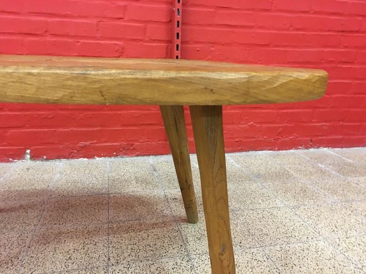 Brutalistischer Tisch in freier Form aus massiver Ulme, um 1950