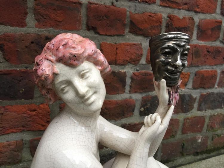 Large Art Deco Ceramic Set Signed by Gory, Circa 1930