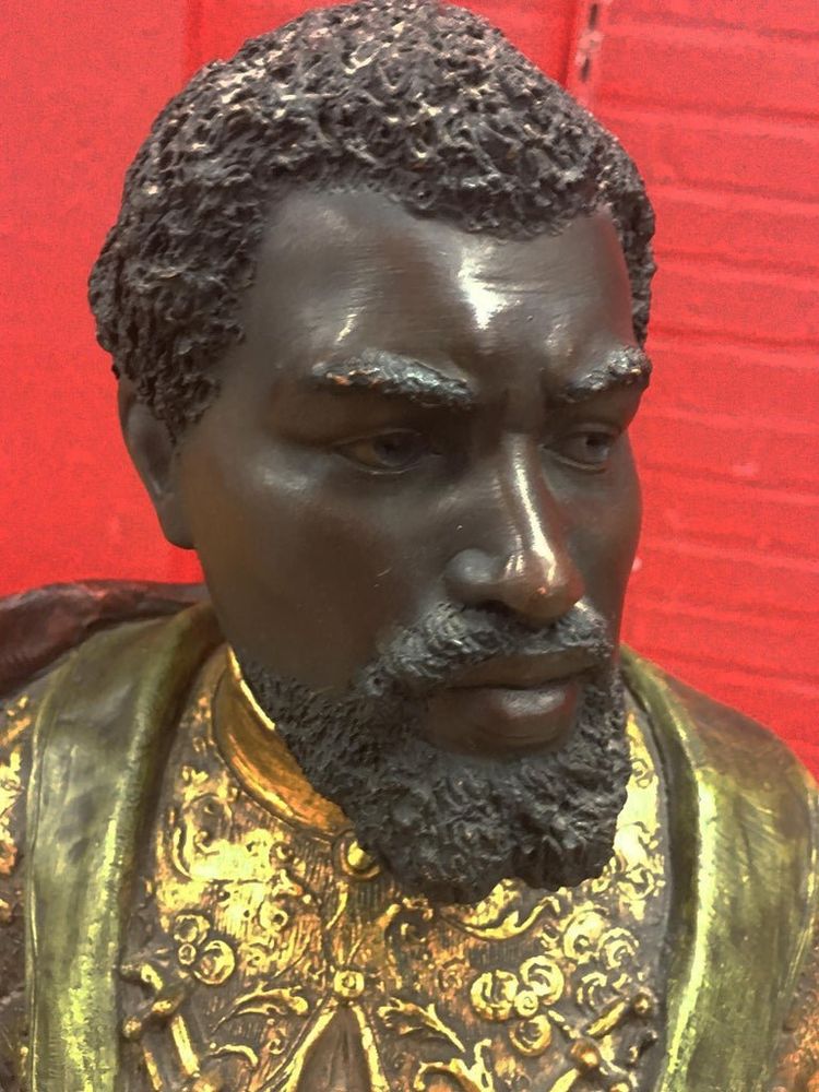 Goldscheider, "Otello", busto in terracotta, firmato circa 1900