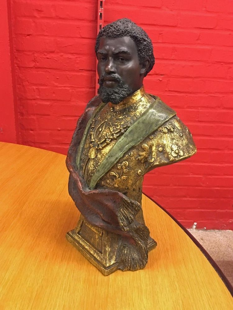 Goldscheider, "Otello", busto in terracotta, firmato circa 1900