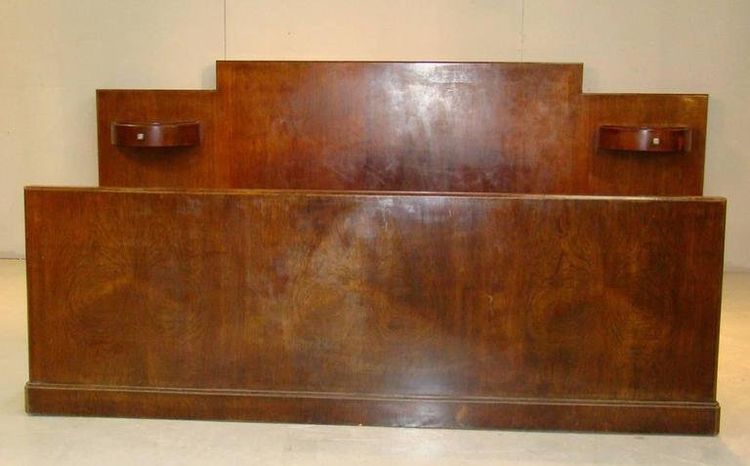 Jules Leleu, letto in stile Art Déco in mogano, circa 1927, referenziato,
