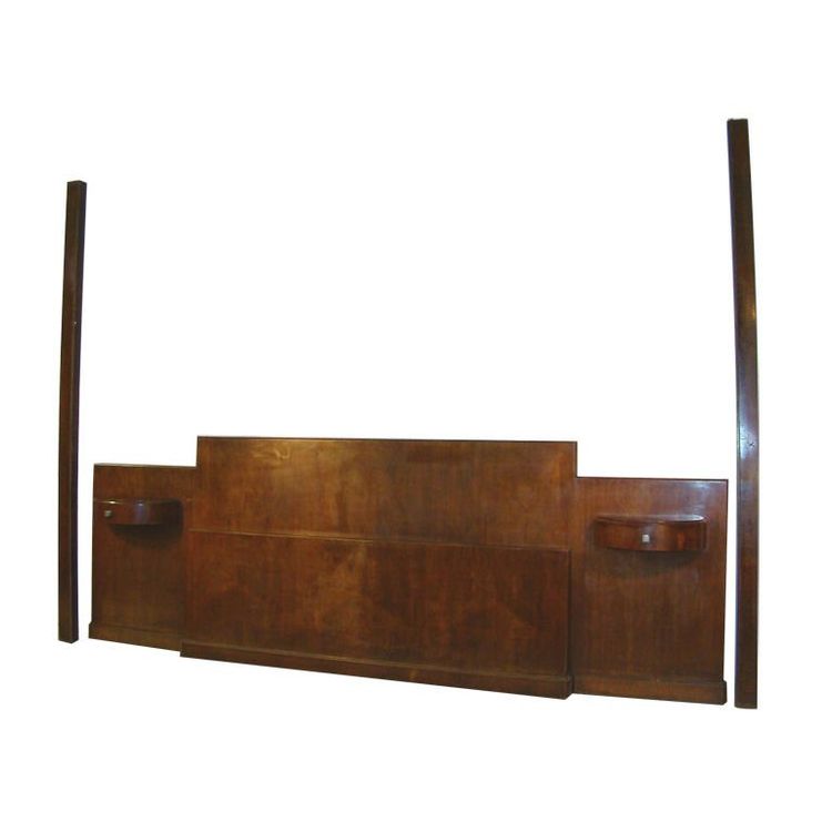Jules Leleu, letto in stile Art Déco in mogano, circa 1927, referenziato,