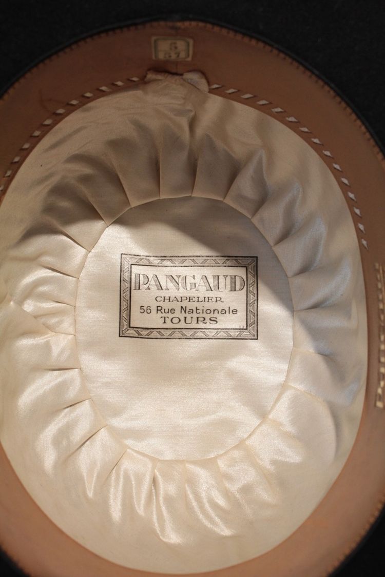 Felt bowler hat from Pangaud, hatter in Tours