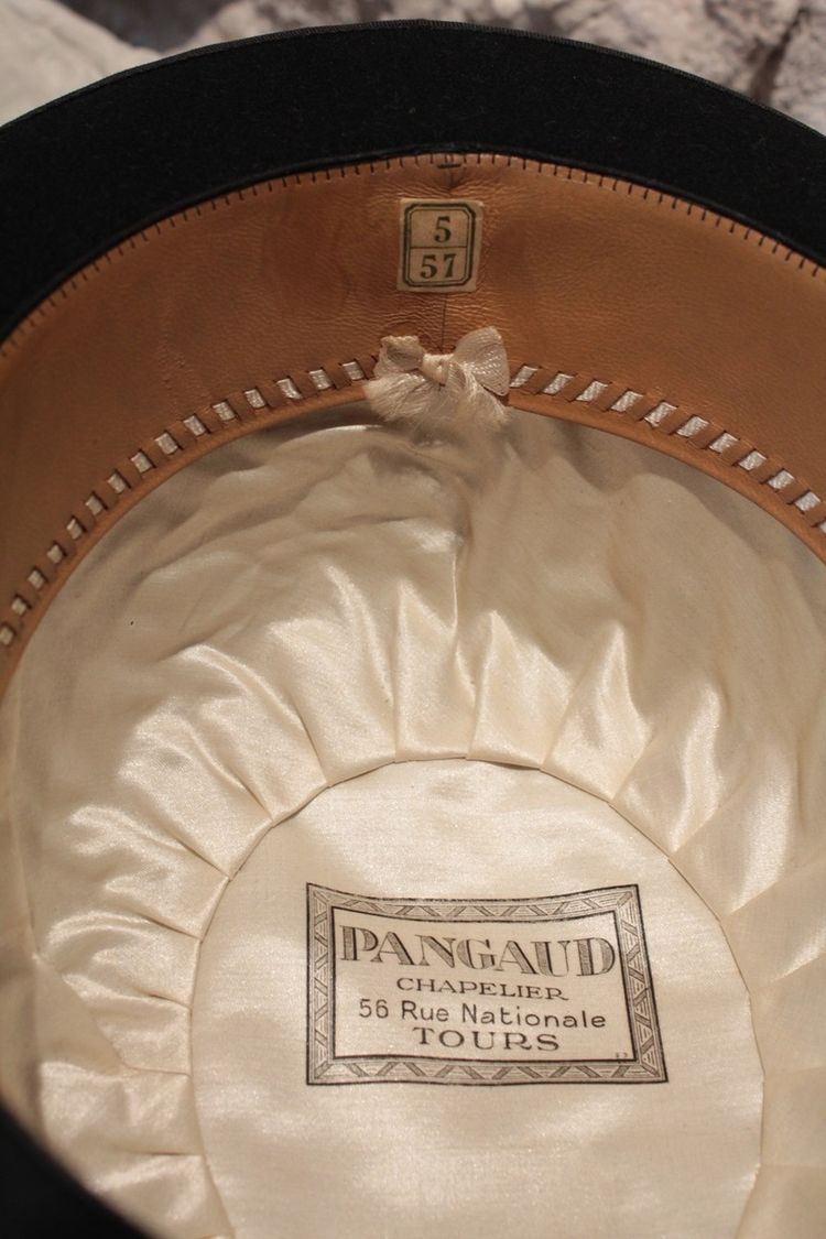 Felt bowler hat from Pangaud, hatter in Tours