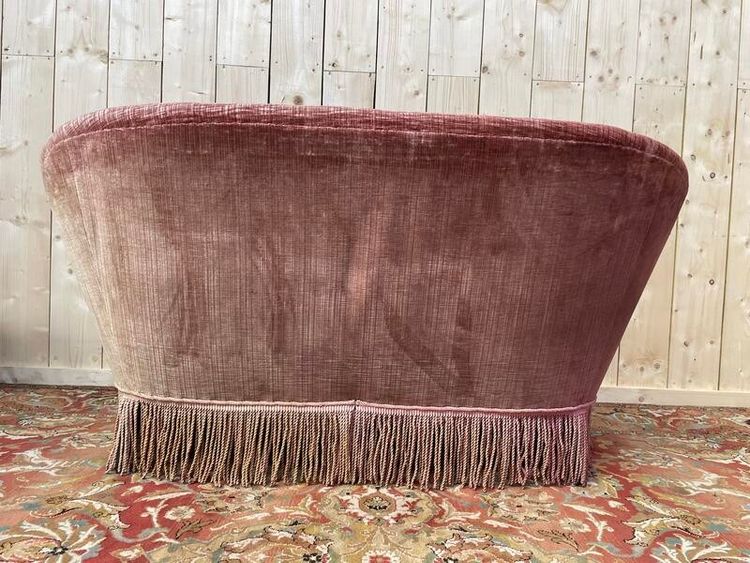 Sofa - Crapaud bench Napoleon III Pink Velvet time