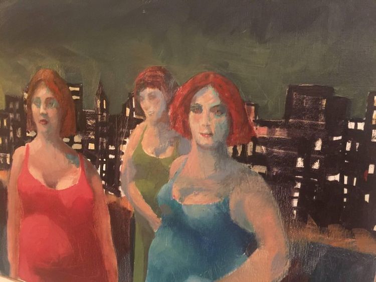 V. Madec Oil on Canvas Signed and Dated on Back