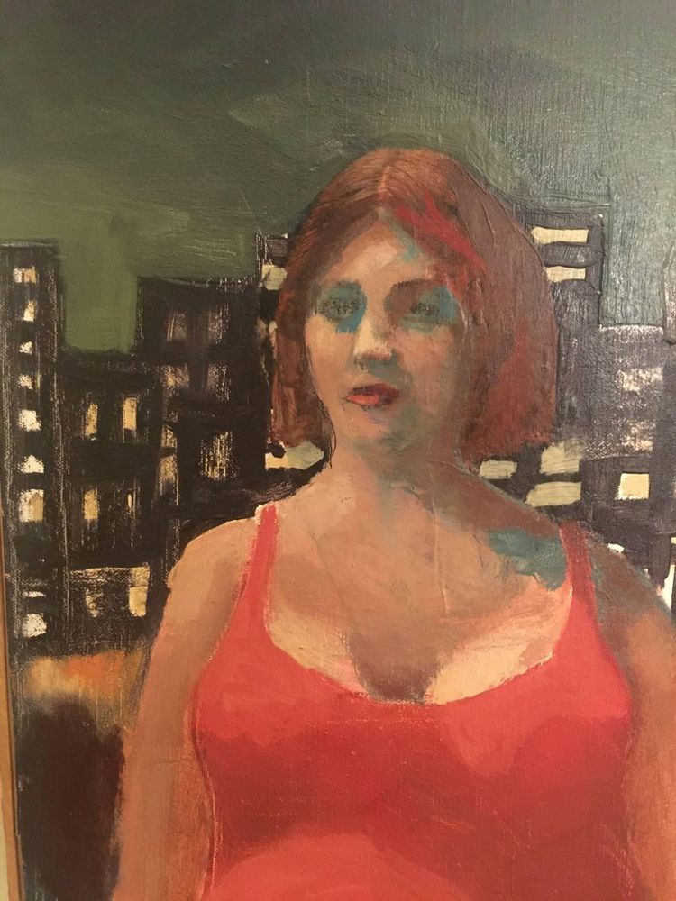 V. Madec Oil on Canvas Signed and Dated on Back
