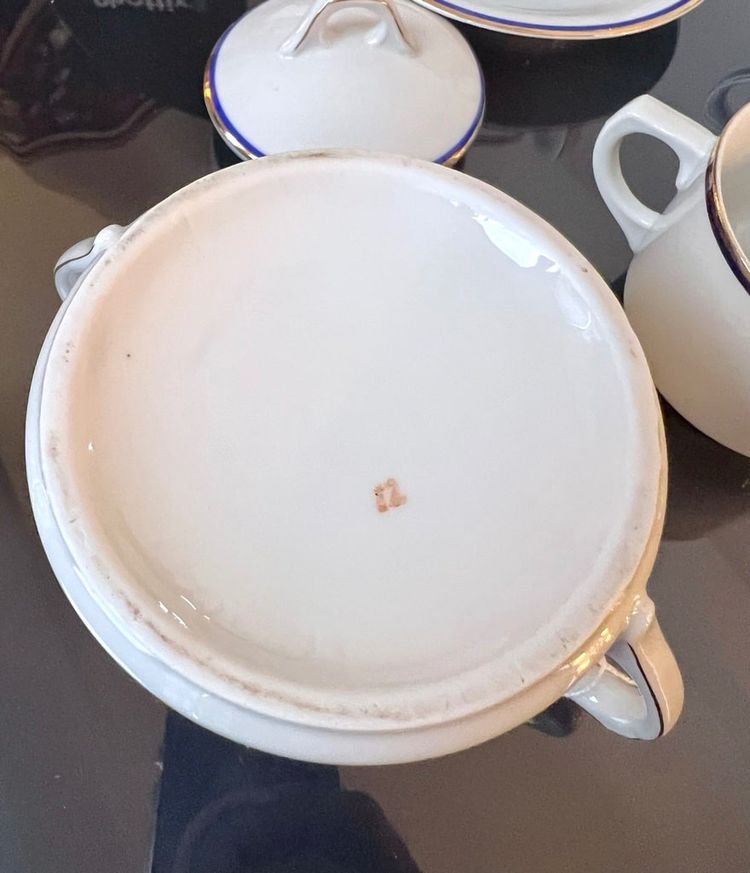 Tea Coffee Set Porcelain Breakfast Cups - Jug Sugar Bowl Creamer - Vintage