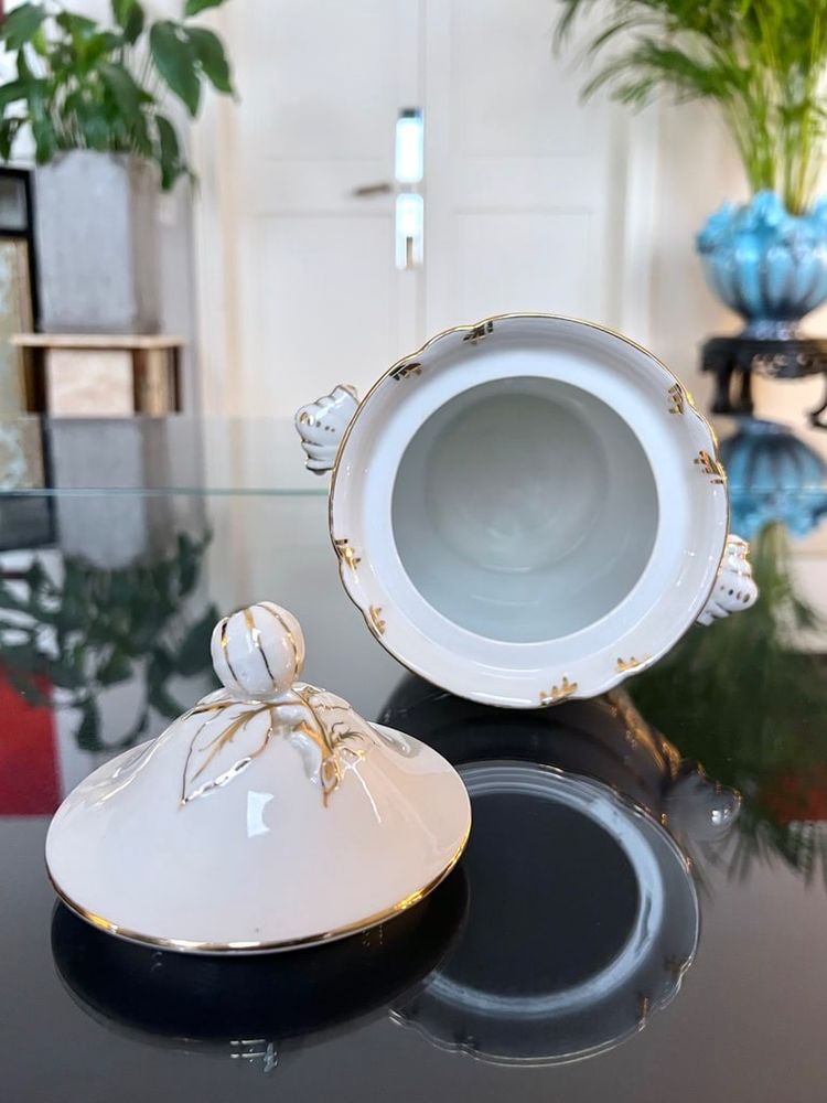 Old Paris Porcelain Sugar Bowl - Tea Coffee