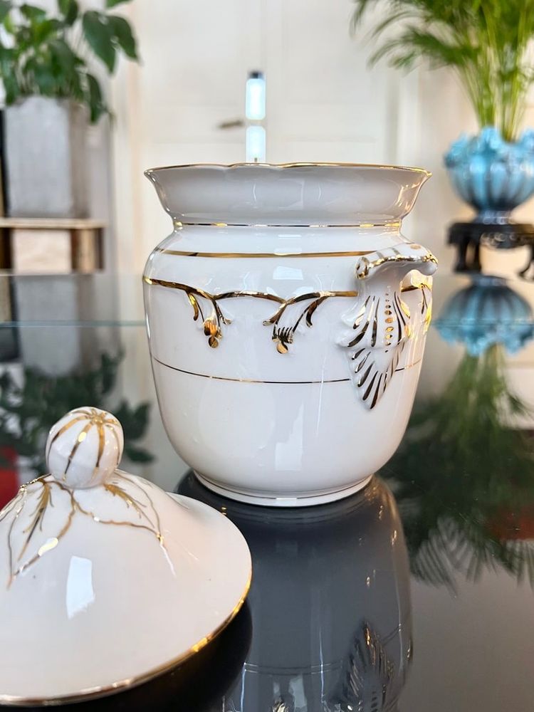 Old Paris Porcelain Sugar Bowl - Tea Coffee