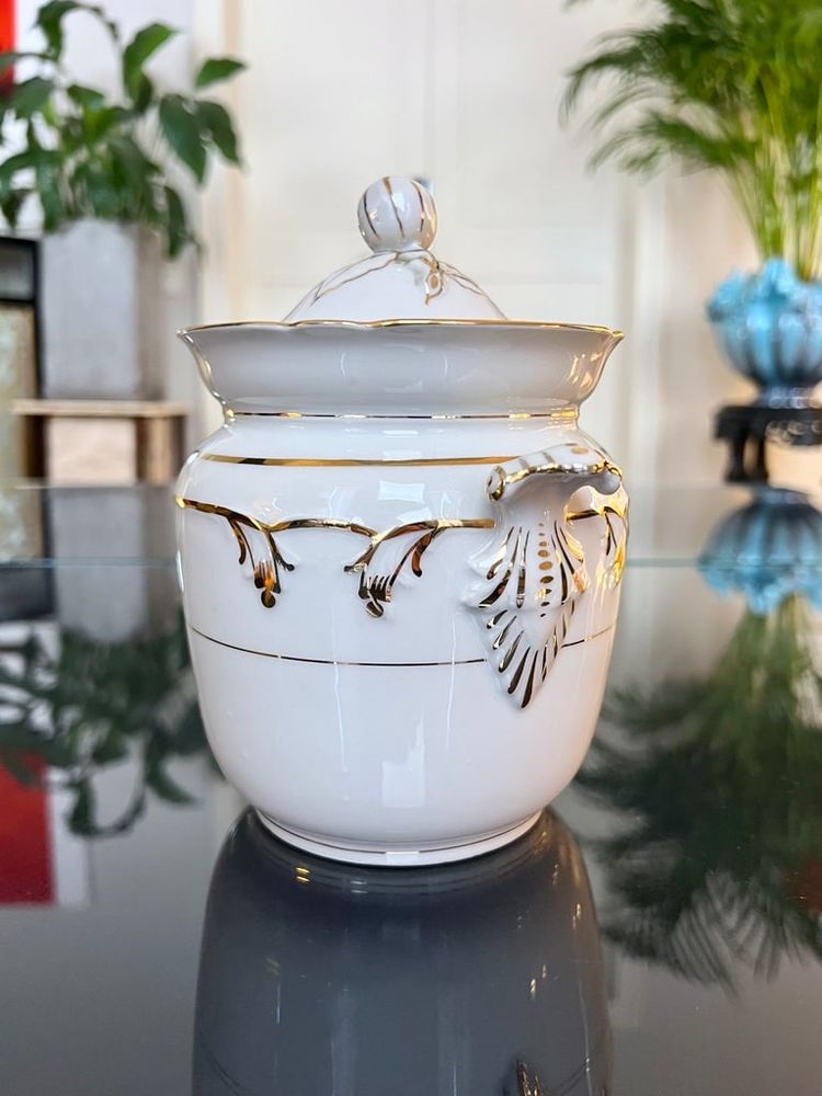 Old Paris Porcelain Sugar Bowl - Tea Coffee