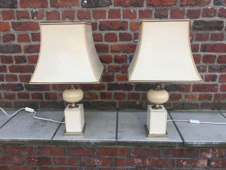 Paar Lampe Style Barbier, Circa 1970