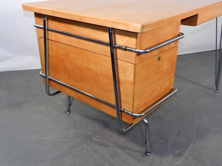 Scrivania e sedia Heywood Wakefield Trimline Kem Weber Design : U.s.a Periodo: 1950