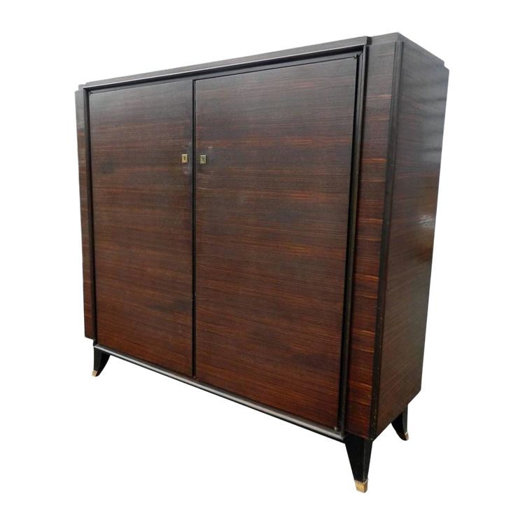 Palisanderschrank, Art Deco Periode, im Stil von Jules Leleu, um 1930