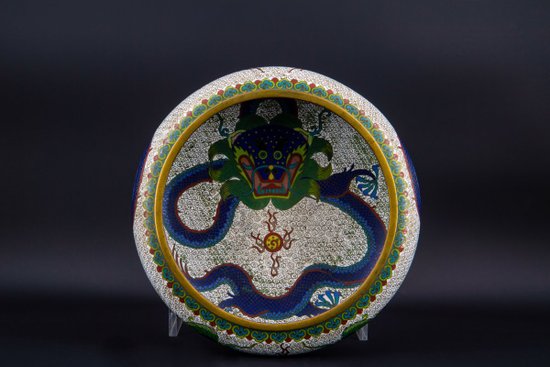 Coppa Cloisonné Cinese, Fine XIX Secolo