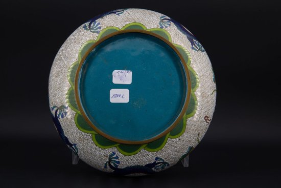 Coppa Cloisonné Cinese, Fine XIX Secolo
