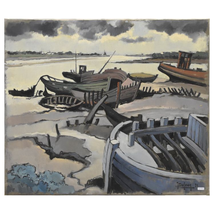 Huile Sur Toile Signée Jean Dufour 71