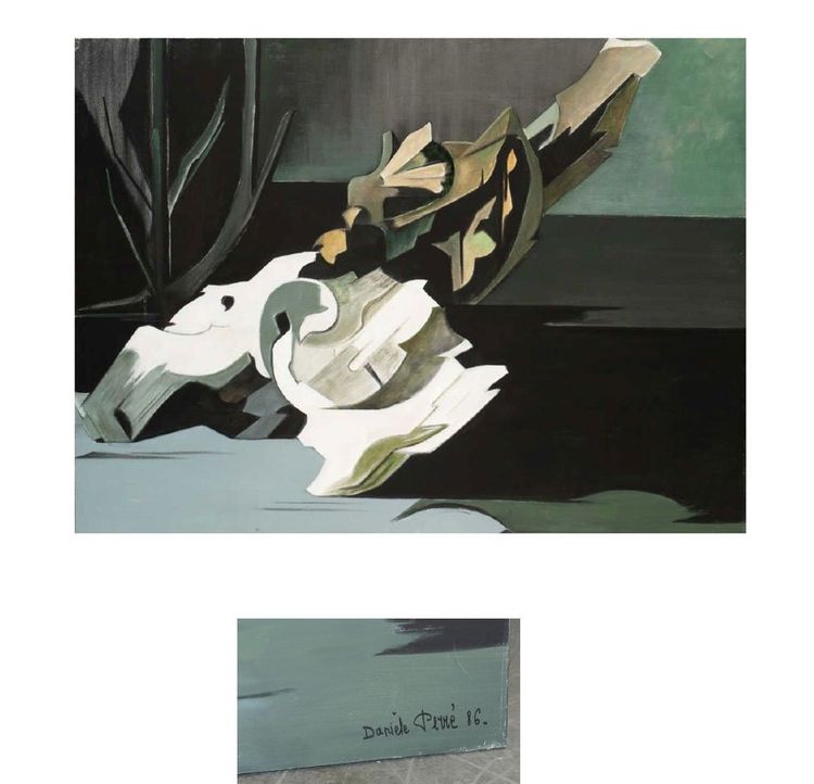 Daniele Perre (1924-2009). "Very large Canvas Signed and Dated 86 (130 X 162 Cm )