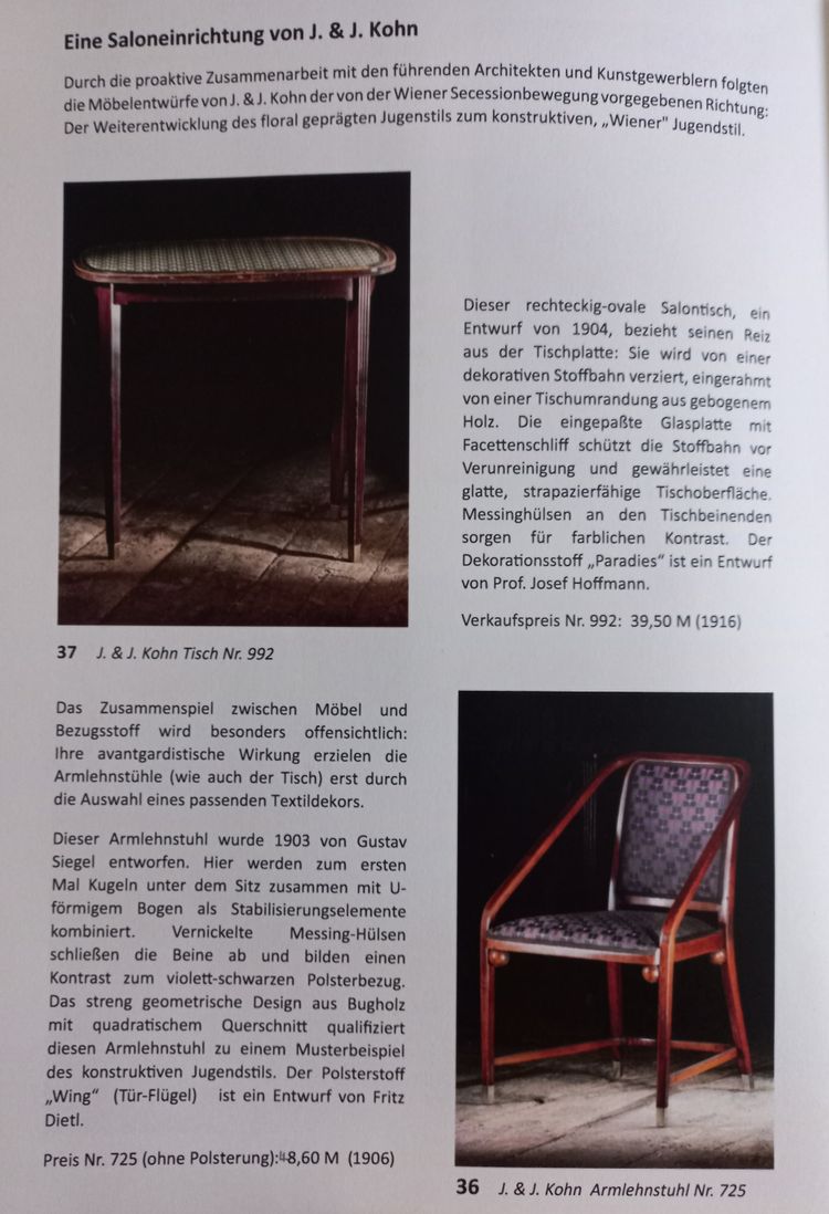 Table d'appoint , de service par Hoffmann pour KOHN N°993, no Thonet