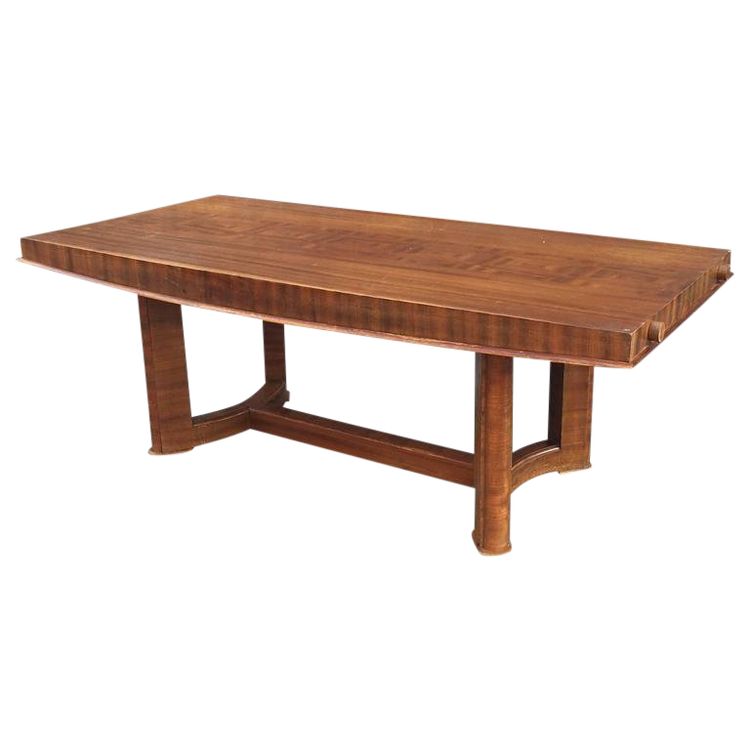 Cristian Kraas , Grande Table Art Deco En Placage De Palissandre Circa 1930
