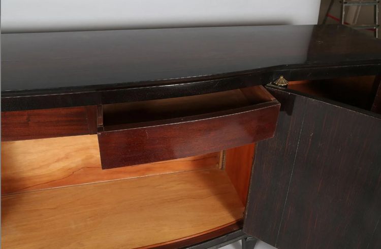 Art Deco Rosewood And Blackened Wood Sideboard, In The Style Of André Arbus, Circa 1940