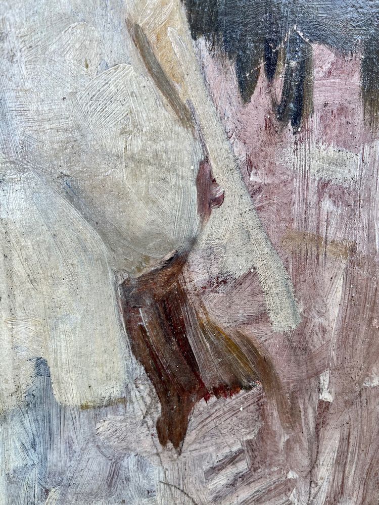 Ritratto di donna nuda - Olio su tela, scuola accademica francese 1880-1900 circa
