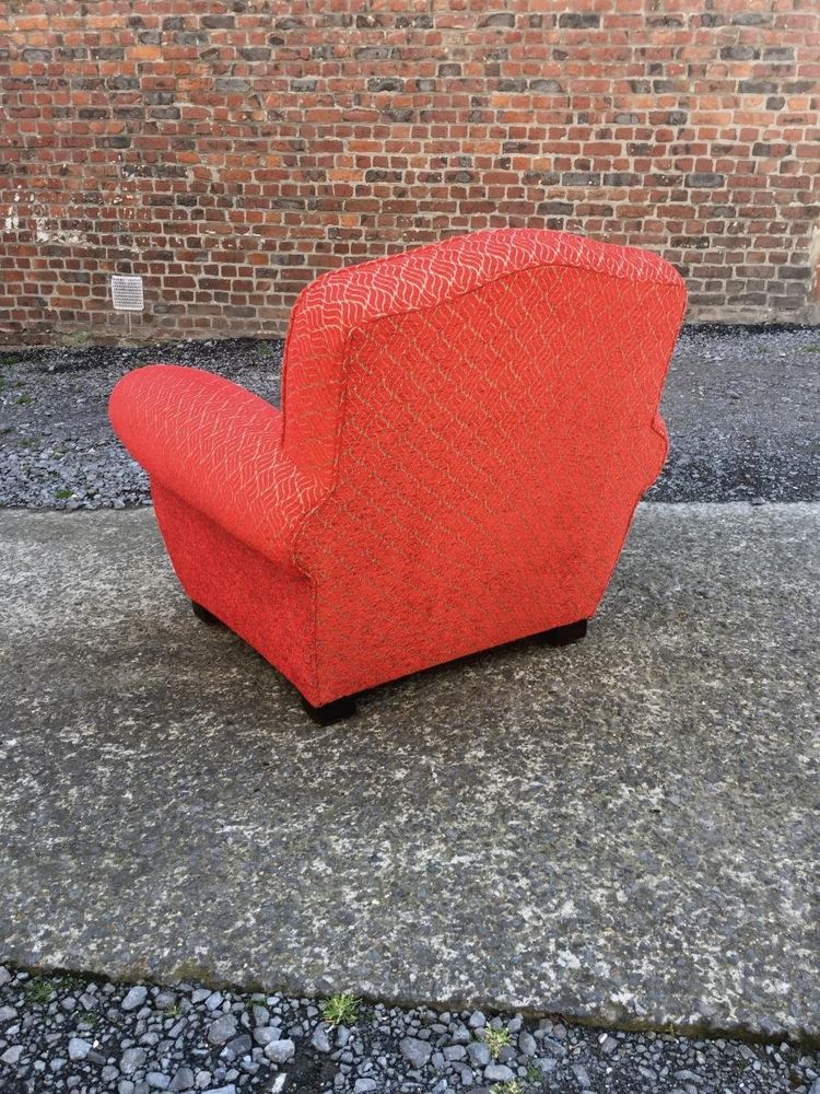 Paire De Fauteuils Clubs Art Deco Entièrement Refaits