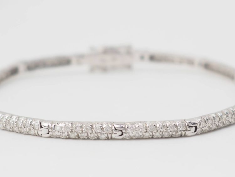 Bracciale River in oro bianco e diamanti 1,10 carati
