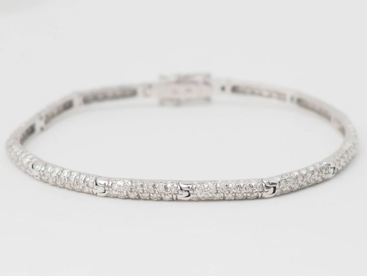 Bracciale River in oro bianco e diamanti 1,10 carati