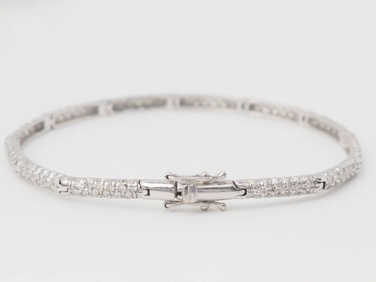 Bracciale River in oro bianco e diamanti 1,10 carati