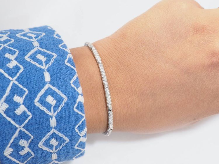Bracciale River in oro bianco e diamanti 1,10 carati