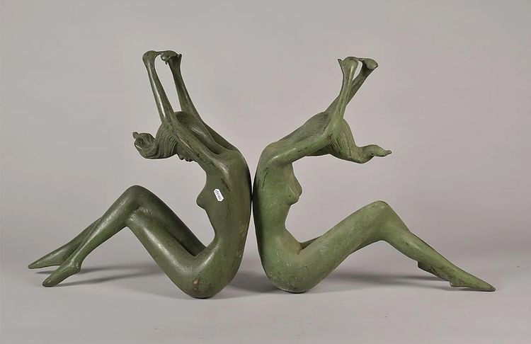 Skulptur Aus Bronze Circa 1970