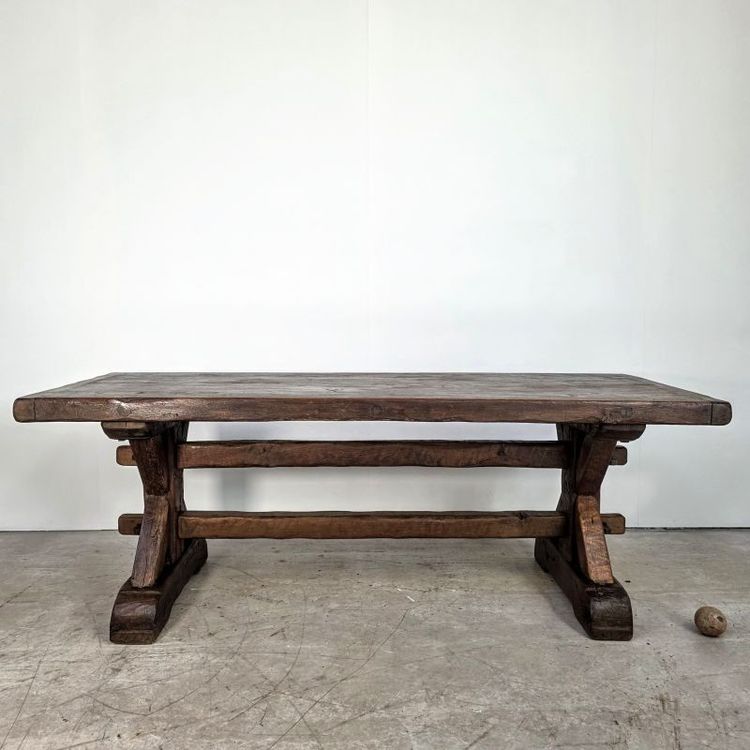 Large 19th century oak table from an inn