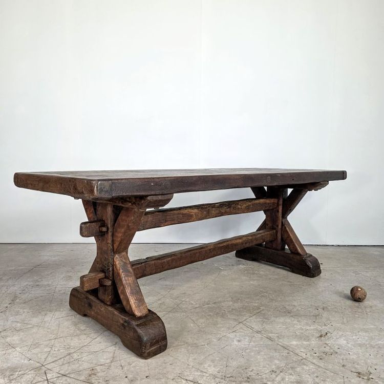 Large 19th century oak table from an inn