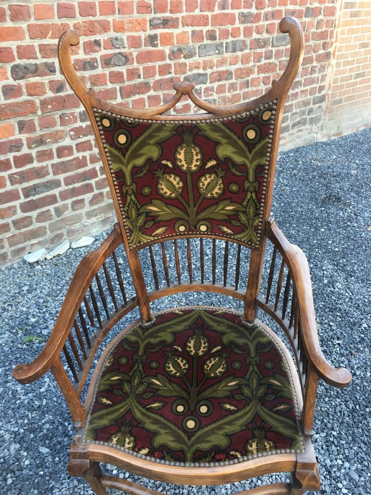 Salon Art Nouveau Composé De 6 Sièges, Circa 1900, Dans Son Jus