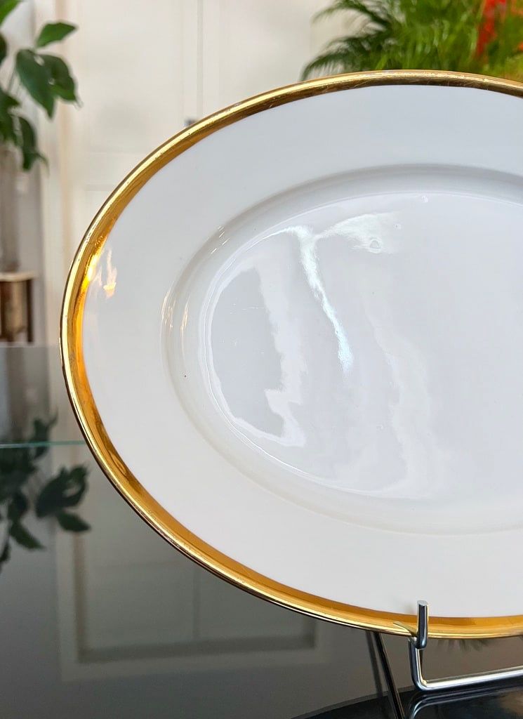 Piatto da portata ovale in porcellana - Pillivuyt - Art Déco