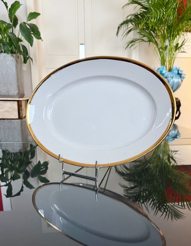 Piatto da portata ovale in porcellana - Pillivuyt - Art Déco