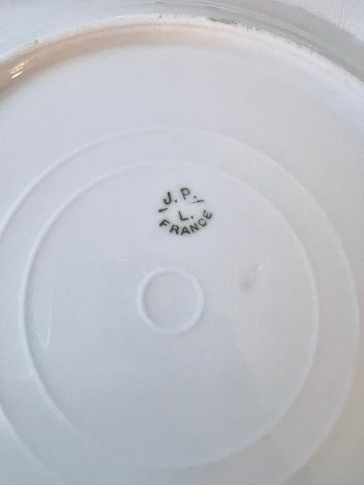 10 piatti fondi in porcellana di Limoges - Jean Pouyat - Servizio da tavola