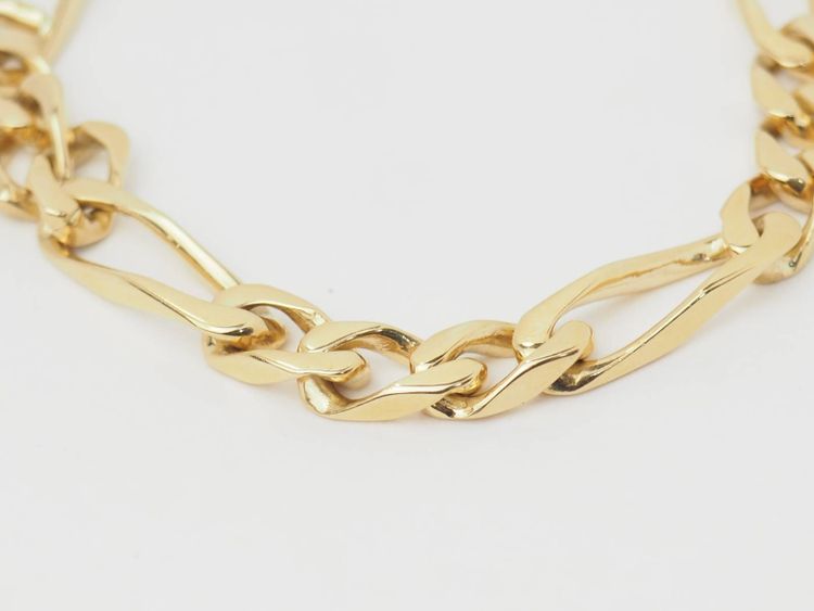 Bracciale vintage con catena figurata alternata 1/3 in oro giallo